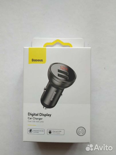 Авто usb зу с вольтметром Baseus vcbxa (ccbx-0G)