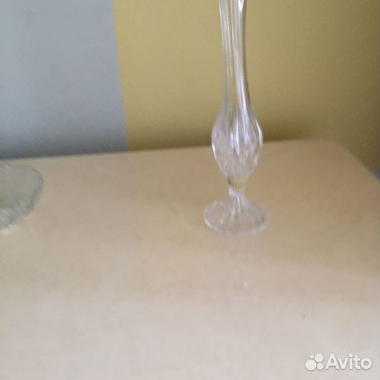 Вазочка ладья хрустальная СССР
