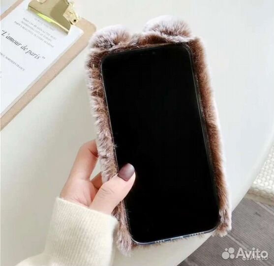 Чехол из меха для смартфона Samsung Galaxy A41