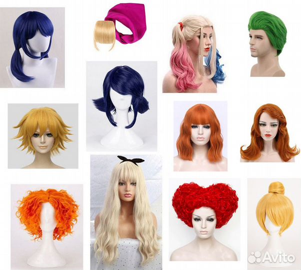 Парик героев анимации, блогера, аниме