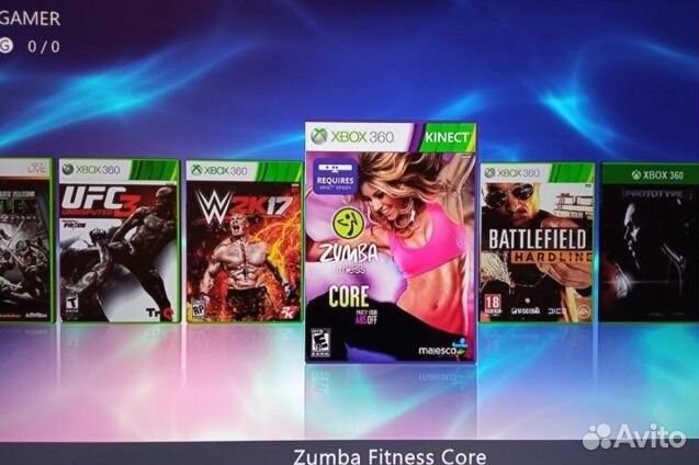 Xbox 360 500GB + Kinect + 62 игры, гарантия 1 год