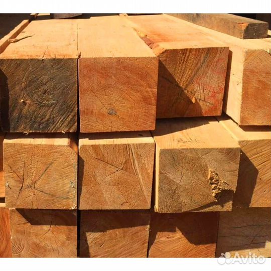 Брус из лиственницы, строганный, натуральный