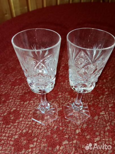 Фужеры,рюмки хрустальные,ретро