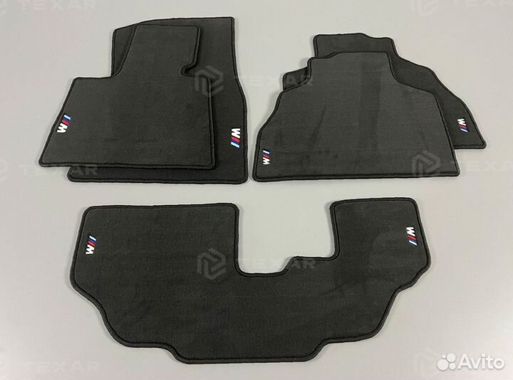 Коврики на BMW X7 G07 3 ряда Премиум