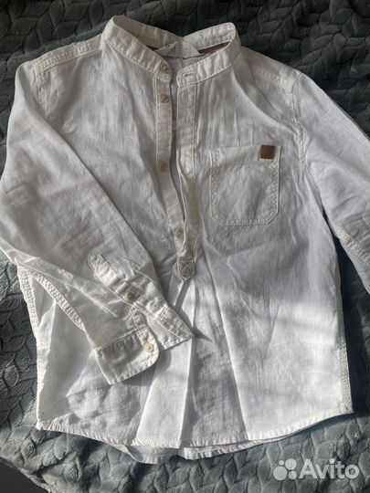 Рубашка белая hm для мальчика