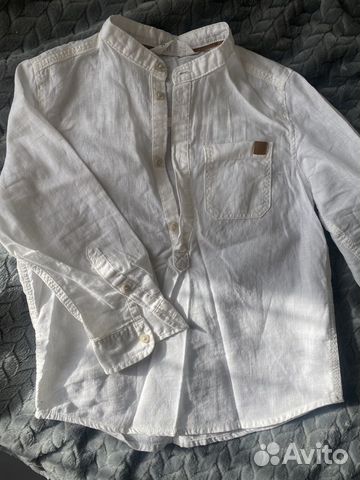 Рубашка белая hm для мальчика