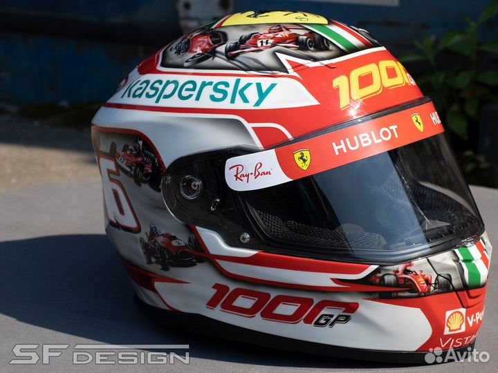 Шлем с аэрографией 1000 Grands Prix Formula 1