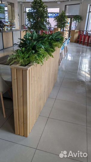 Кашпо деревянное, вазон, клумба для цветов