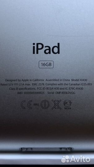 iPad 3 модель A1430