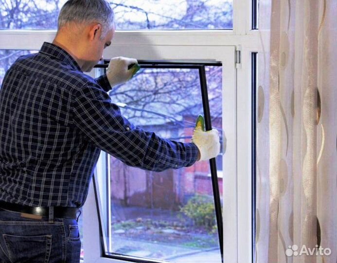 Замена стеклопакета без рамы