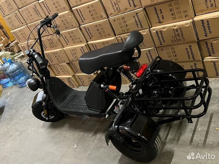 Электроскутер citycoco mini трехколесный оригинал