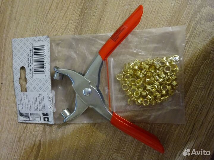 Клещи для люверсов 140 мм 100 люверсов 5мм