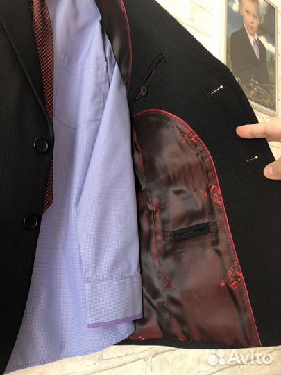 Пиджак с рубашкой 146 размера