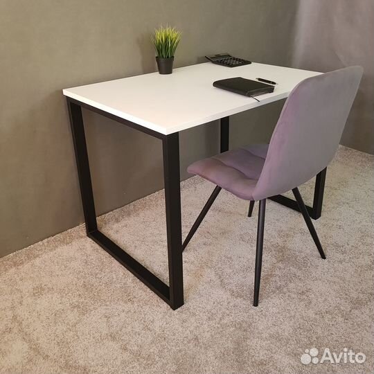 Компьютерный стол Лофт 100*70 см. Черные ножки