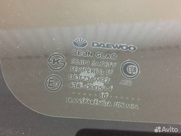 Стекло кузовное глухое левое Daewoo Nexia N150 200