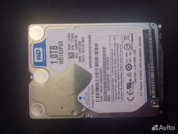 Жесткий диск 1 тб 2.5 \ WD blue 1 tb