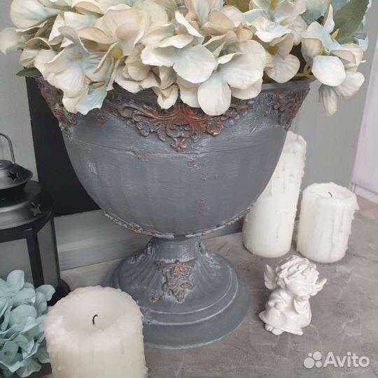 Цветочный горшок винтаж, вазон, кашпо 3л