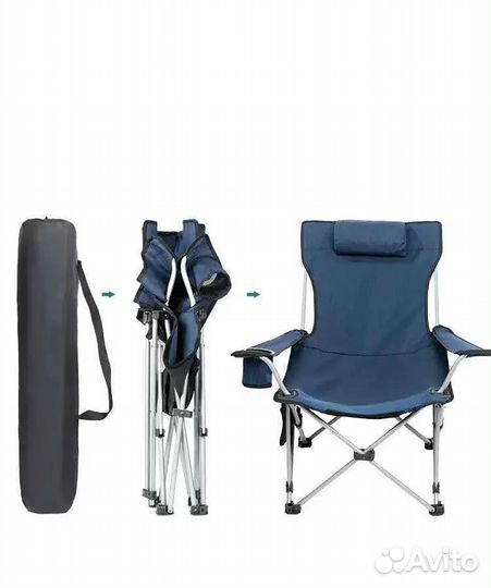 Шезлонг-стул пляжный, кресло пляжное 2в1