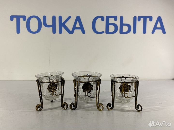 Подсвечник Латунь Стекло