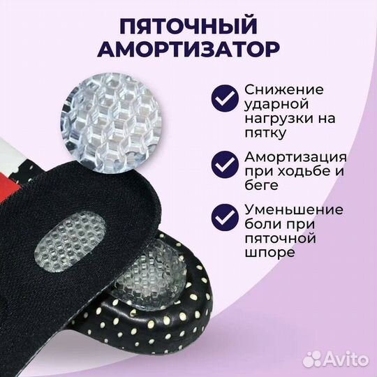 Стельки спортивные с гелевой пяткой