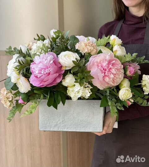 Интерьерная композиция искусственные цветы