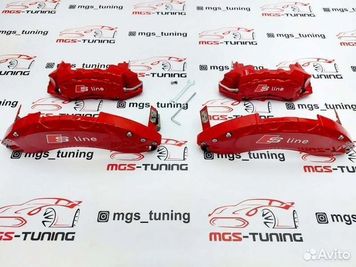 Накладки суппортов S-line металл Audi A7 4K 2018+