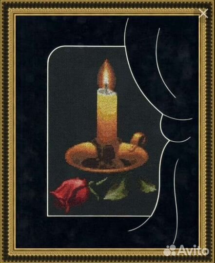 Набор для вышивания крестиком Свеча, Золотое руно