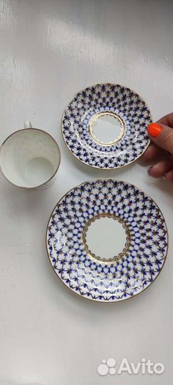 Императорский фарфор лфз Кобальтовая сетка