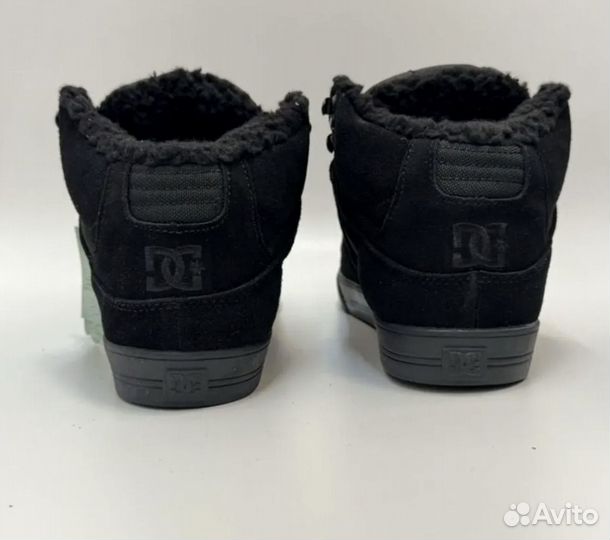 Кеды Зимние DC shoes с мехом черные