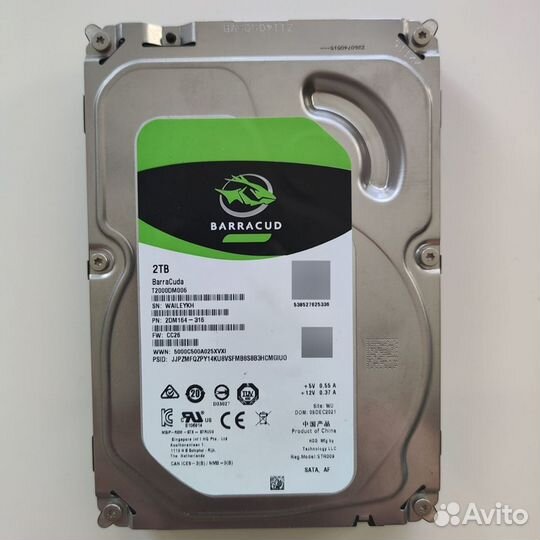 Внутренний жёсткий диск seagate barracuda 2тб, 3тб