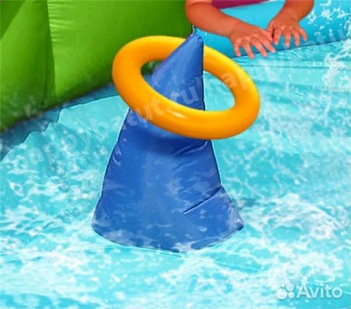 Надувной батут Happy Hop Акула 9417N