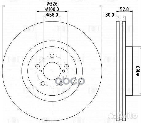 Диск торм. для а/м Subaru Impreza WRX (00) пер