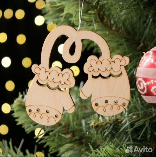 Деревянные игрушки на ёлку