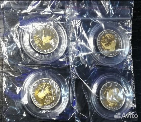 Набор из 4-х монетовидных жетонов: 5 червонцев