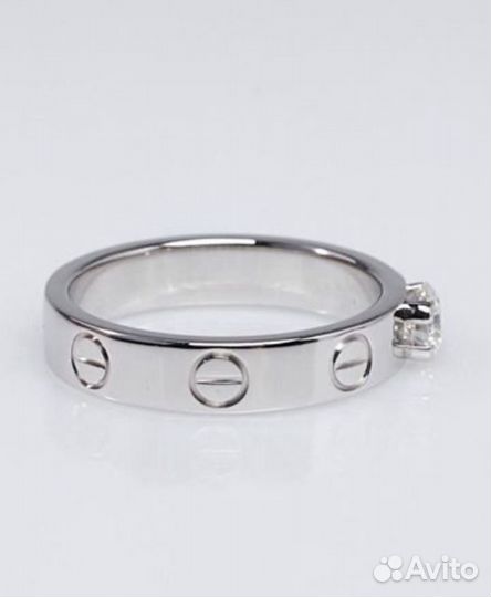 Золотое кольцо с бриллиантом 0.25 ct