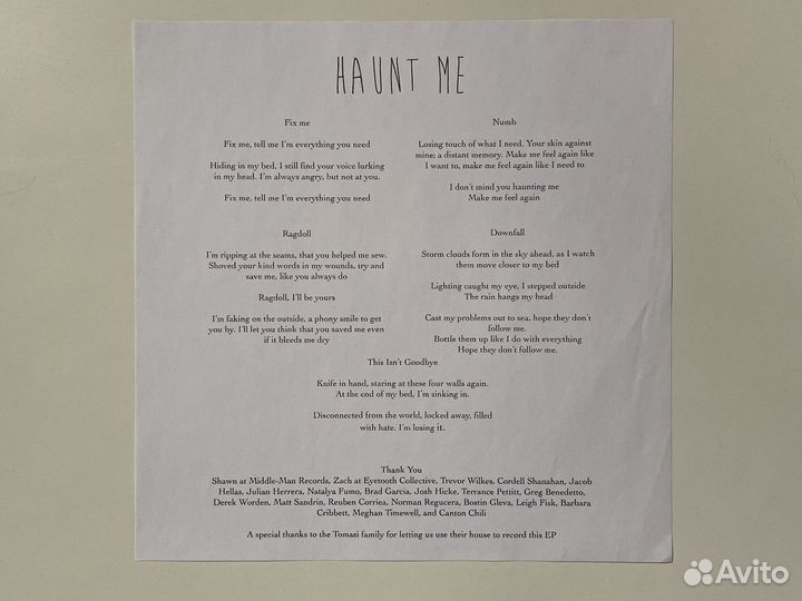 Виниловая пластинка iris HA UNT ME