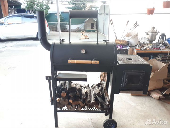 Мангал коптильня смокер