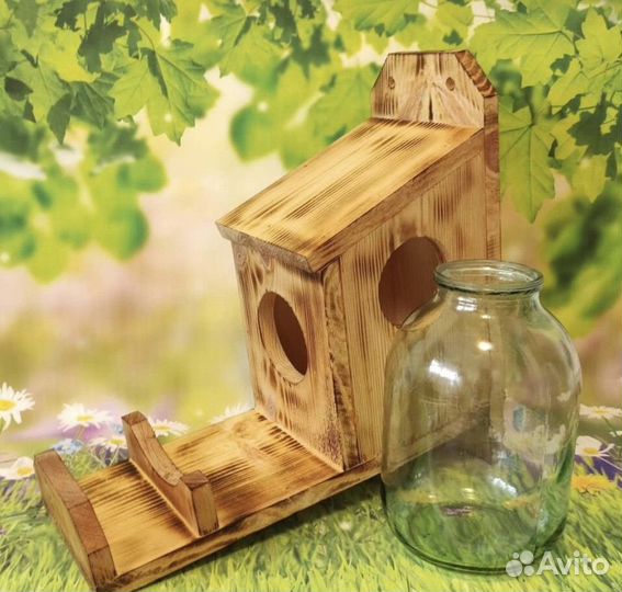 Кормушка для белок/ Бельчатник деревянный