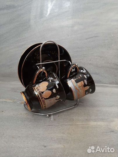 Чёрная посуда Кофейная пара