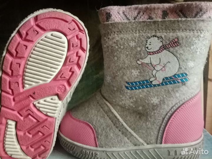 Сапоги-валенки для девочки