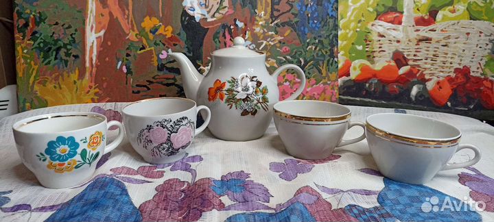 Посуда, чашка, блюдца