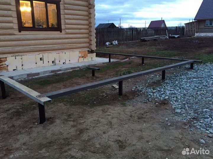 Винтовые сваи для бани