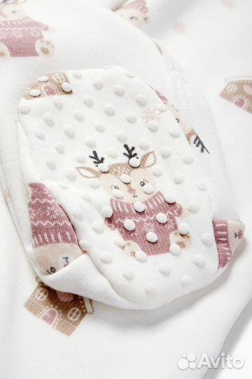 Утепленный слип пижамка 86-92