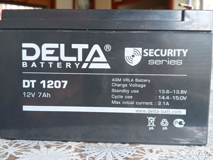 Аккумулятор. Delta 1207