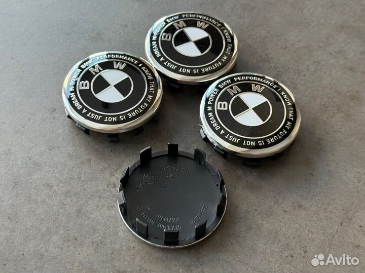 Колпачки заглушки bmw черно белые