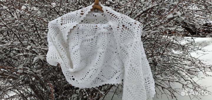 Вязаный палантин крючком