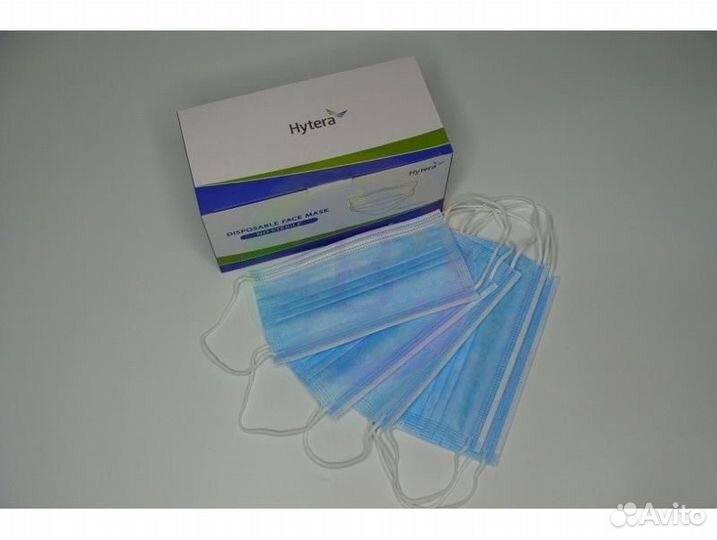 Маски одноразовые трехслойные Hytera 50 шт