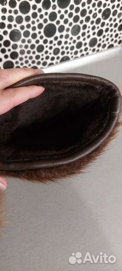 Варежки из меха бобра (ручная работа)