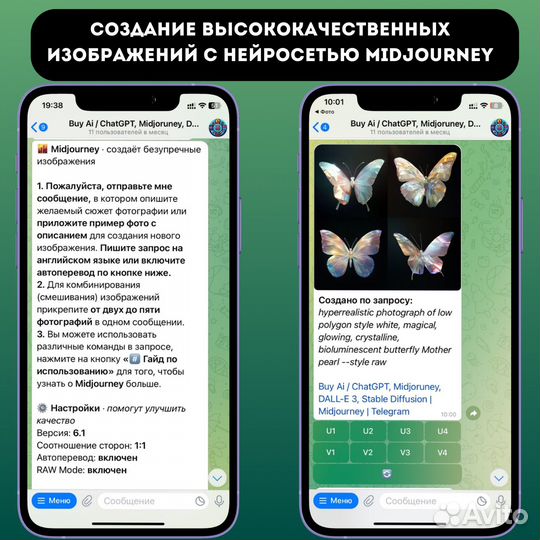 Телеграм бот ChatGpt, Midjourney, Stable Diffusion