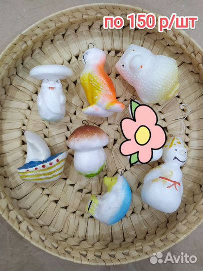 Елочные игрушки СССР пенопластовые
